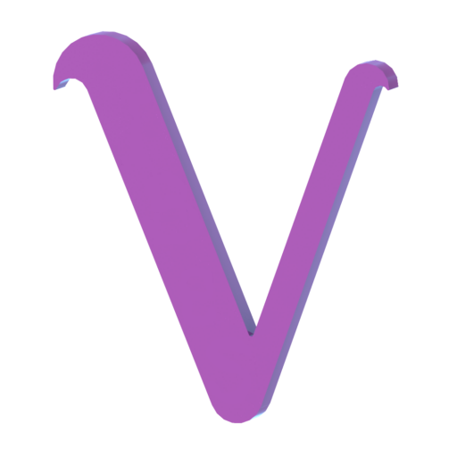 Logo der VIOLEt IT UG. Ein Lila V.